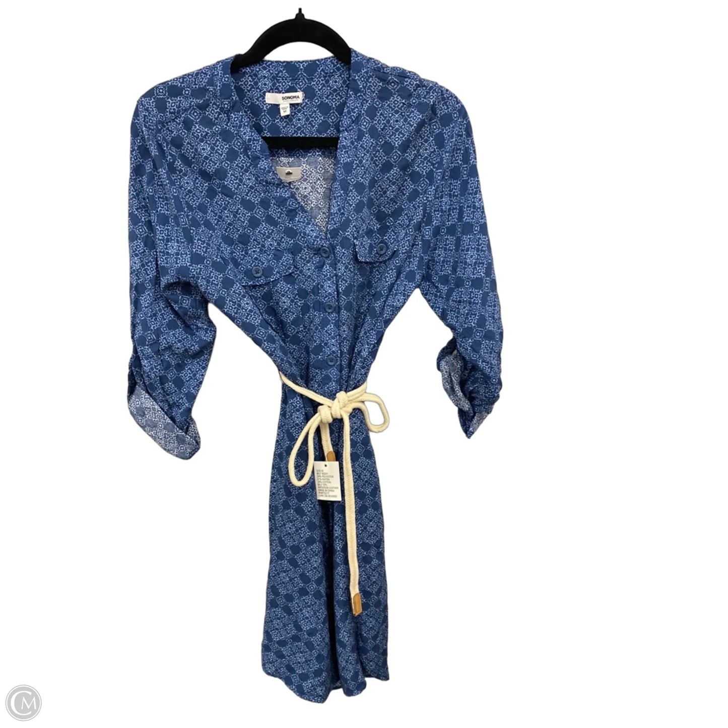 Dress Casual Midi By Sonoma In Blue, Size: M