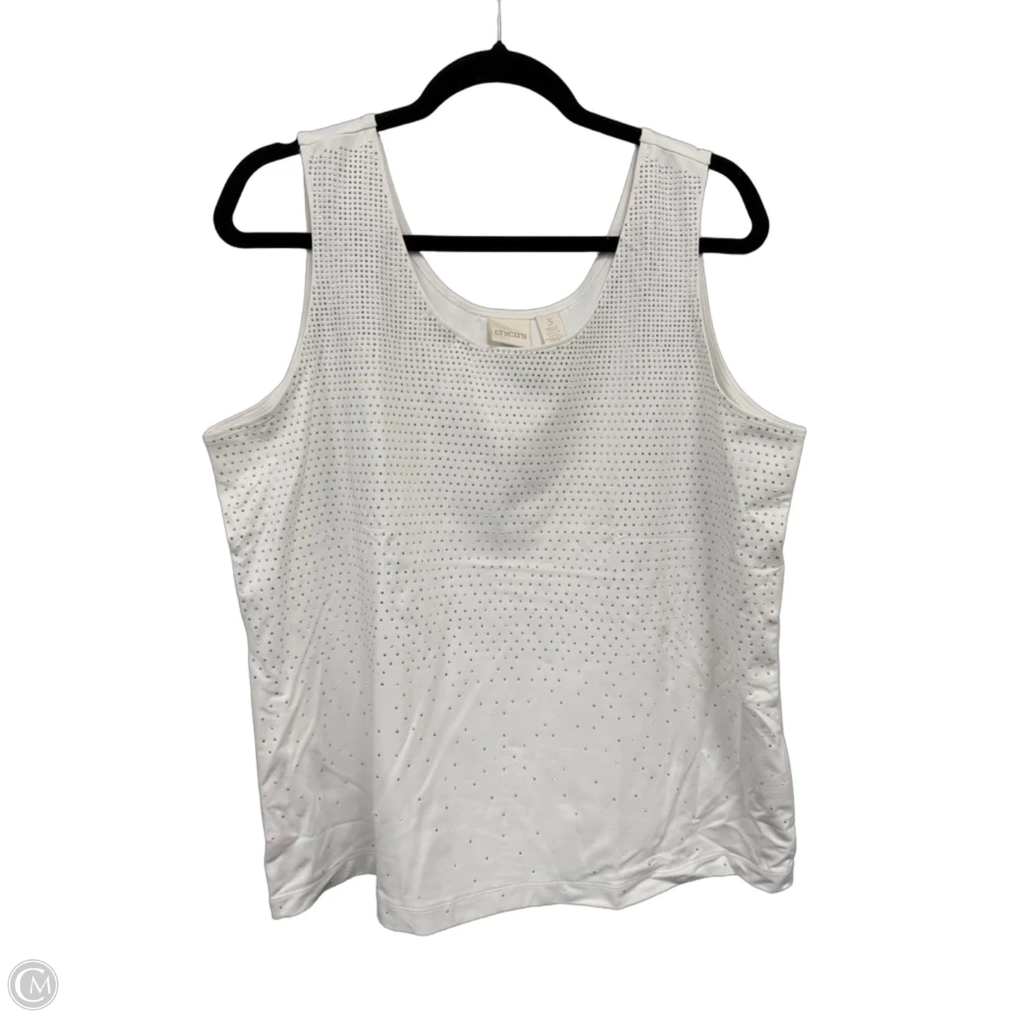 Top Sleeveless By Chicos In White, Size: Xl