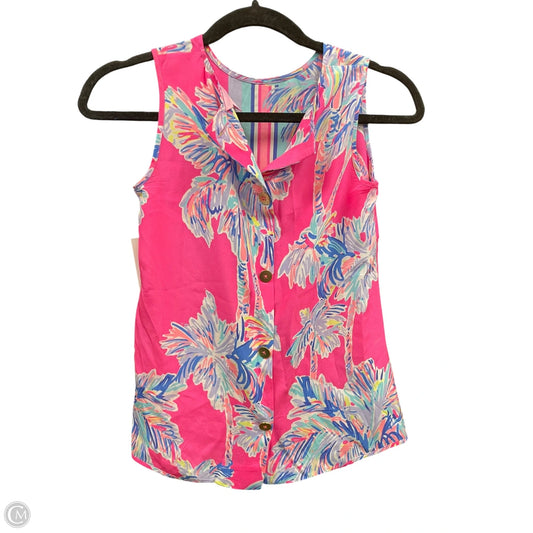 Top Sleeveless Designer By Lilly Pulitzer In Pink & Purple, Size: Xxs