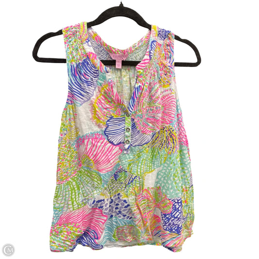 Top Sleeveless Designer By Lilly Pulitzer In Pink & Purple, Size: M