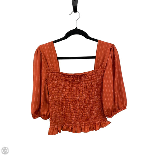 Top 3/4 Sleeve By Glam In Orange, Size: M