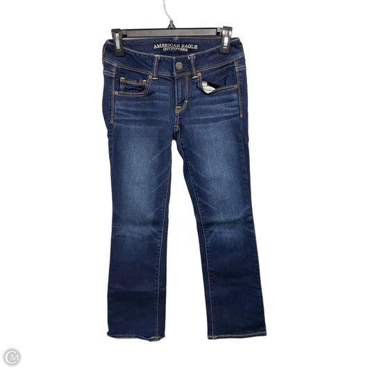 Jeans Flared By American Eagle In Blue Denim, Size: 4