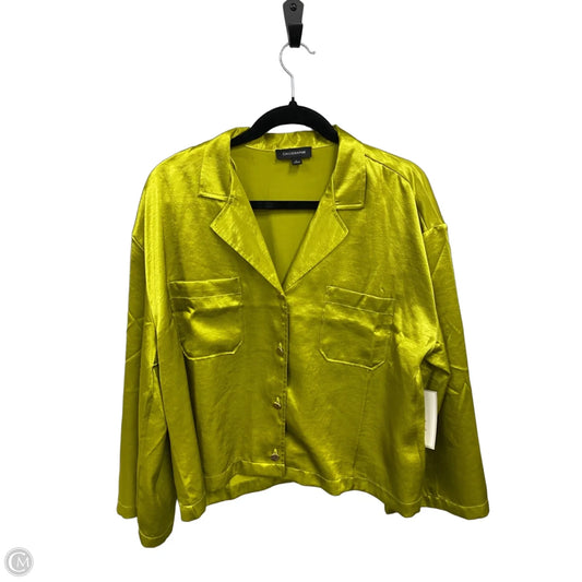 Jacket Other By Calligraphie In Chartreuse, Size: L