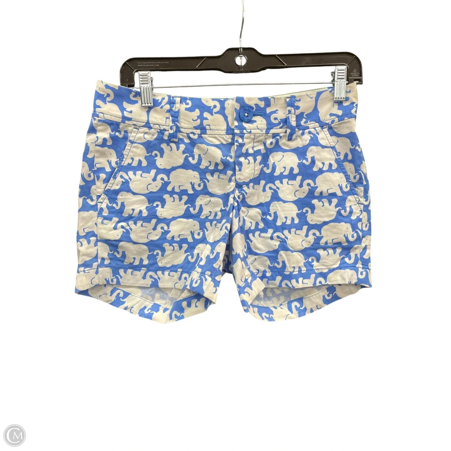 Shorts Designer By Lilly Pulitzer In Blue & White, Size: 0