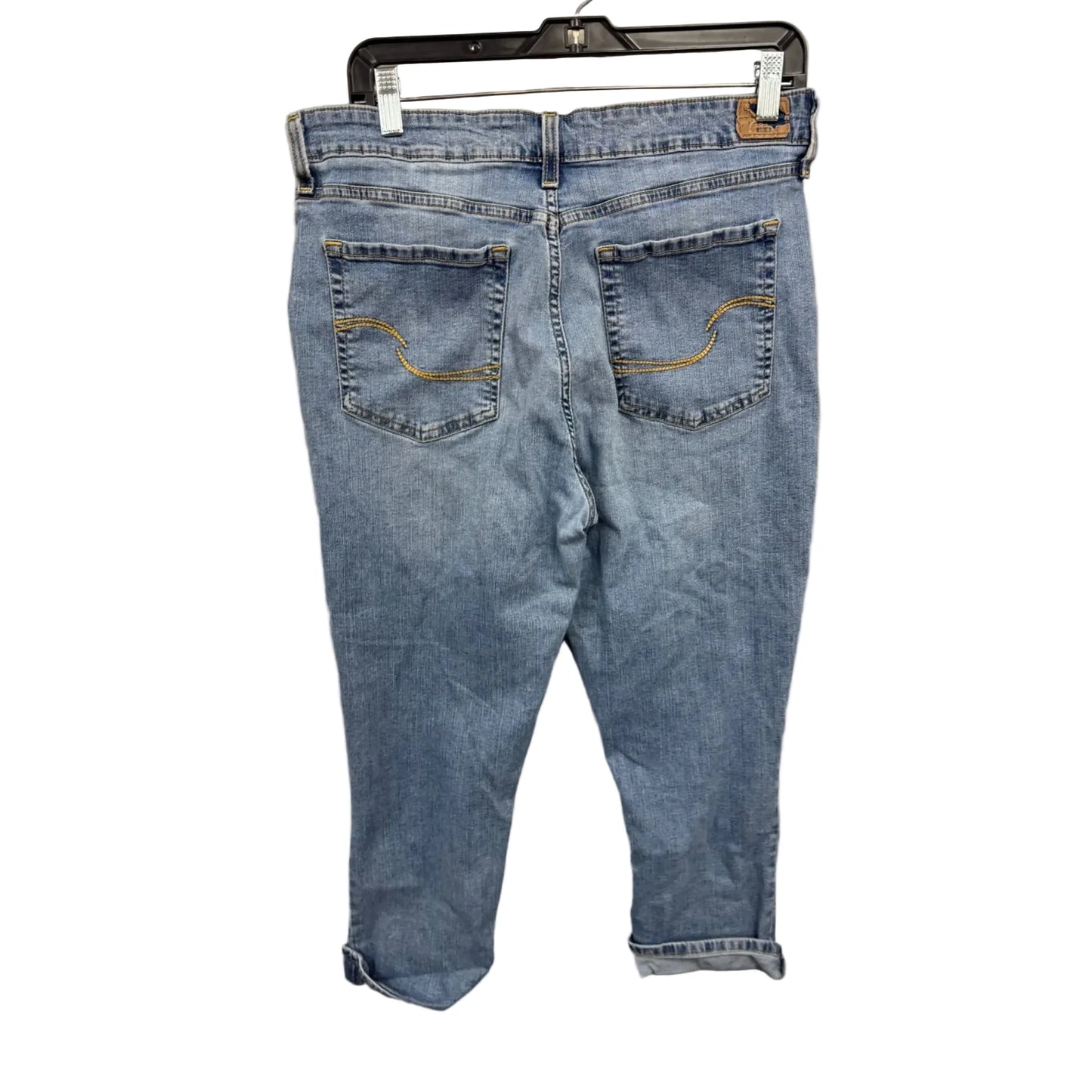 Jeans Cropped By Levis In Blue Denim, Size: 16