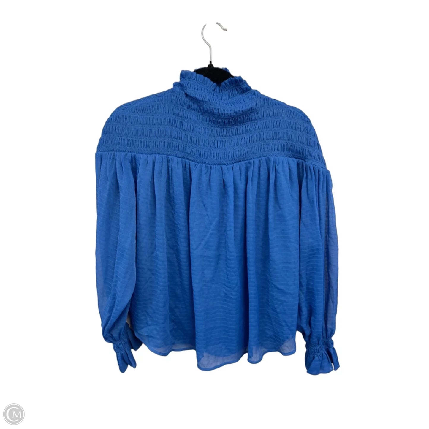 Top Long Sleeve By Ann Taylor In Blue, Size: Xs