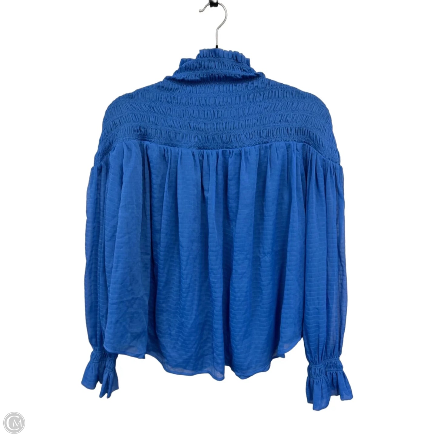 Top Long Sleeve By Ann Taylor In Blue, Size: Xs
