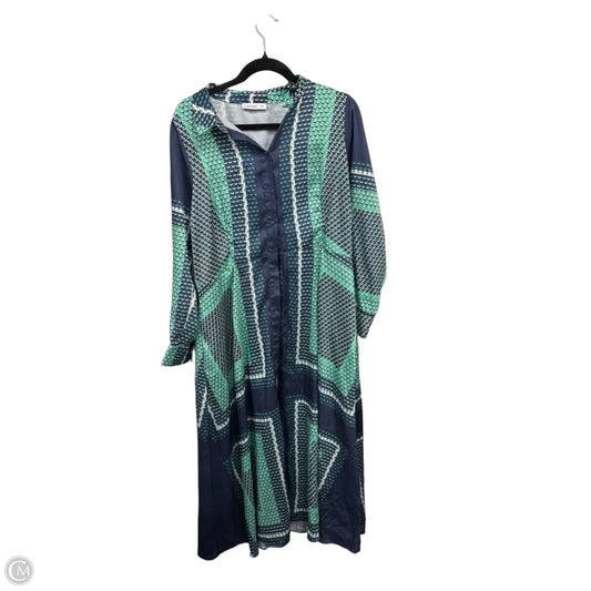 Dress Casual Maxi By Gallery In Blue & Green, Size: 14