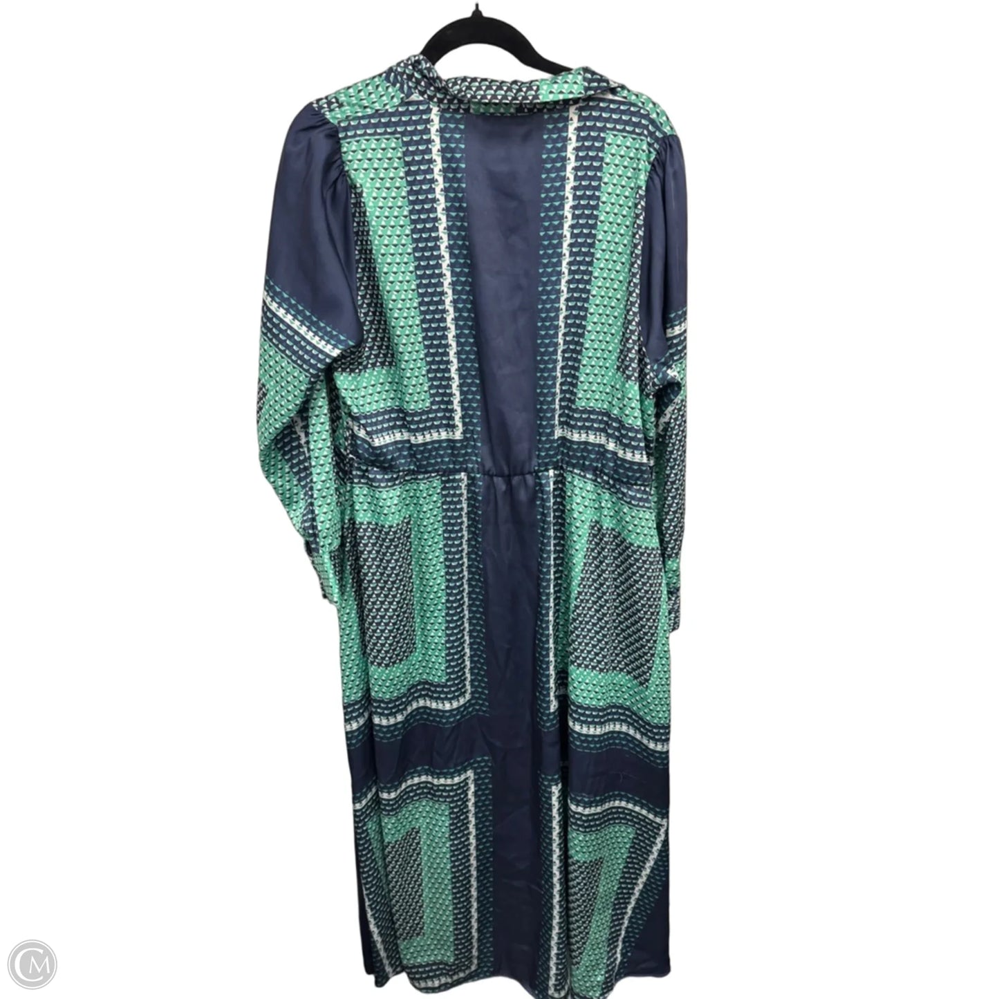 Dress Casual Maxi By Gallery In Blue & Green, Size: 14