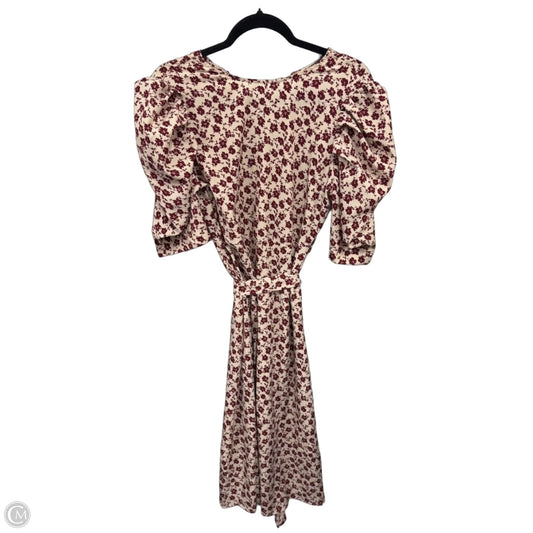 Dress Casual Maxi By Clothes Mentor In Cream & Red, Size: M