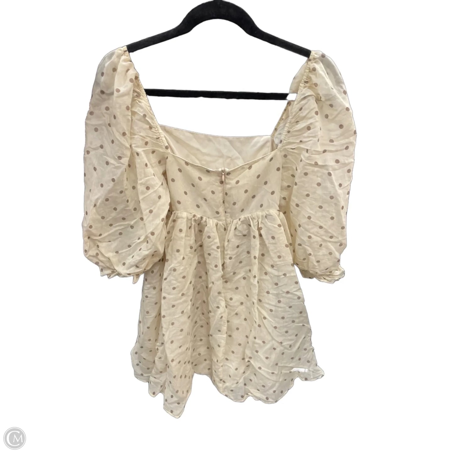 Dress Casual Short By Storia In Brown & Cream, Size: L