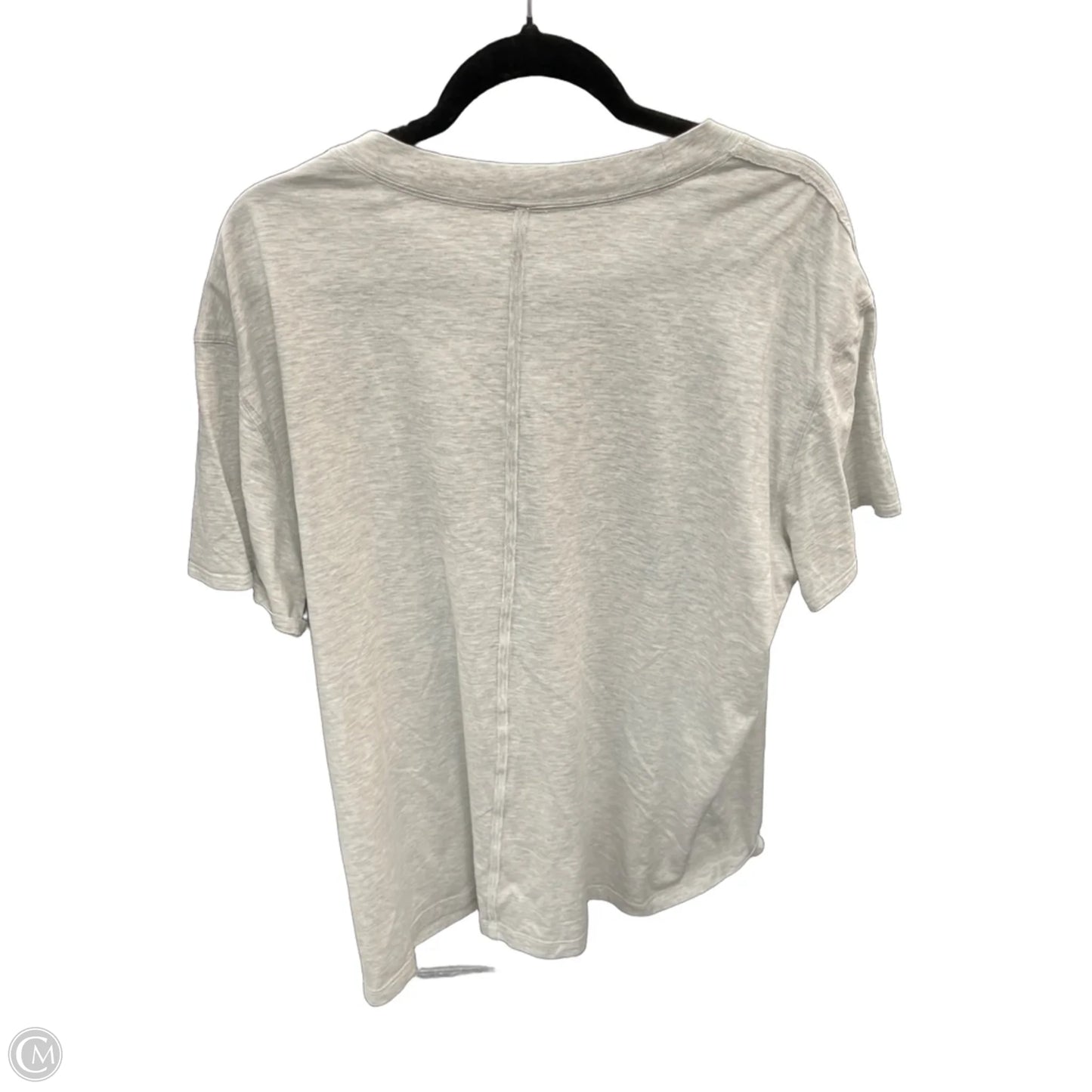 Athletic Top Short Sleeve By Lululemon In Grey, Size: Xxl