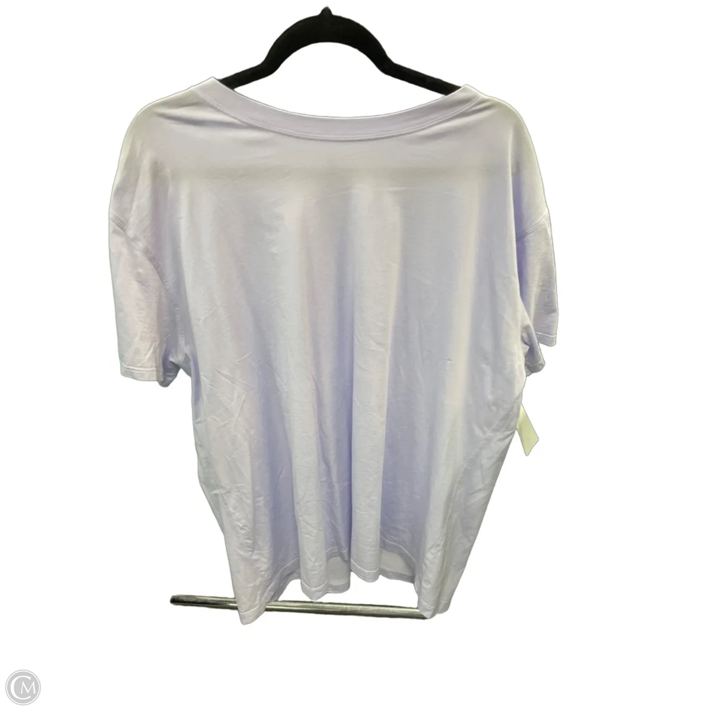 Athletic Top Short Sleeve By Lululemon In Purple, Size: Xxl