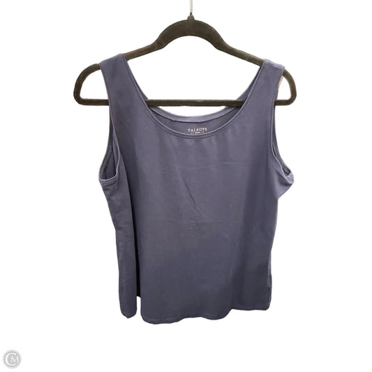 Tank Top By Talbots In Navy, Size: 1x