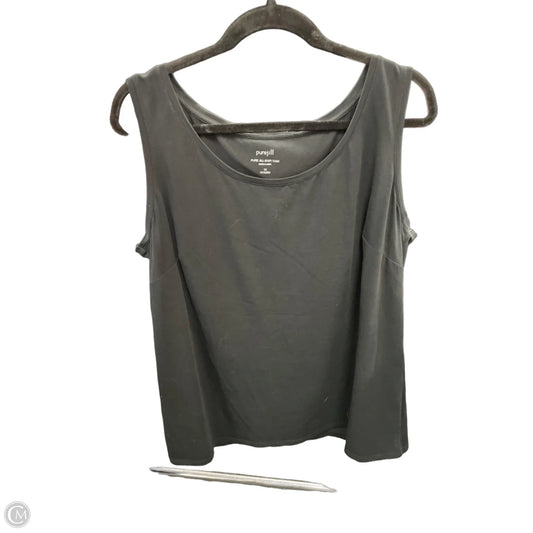 Tank Top By Pure Jill In Black, Size: 1x