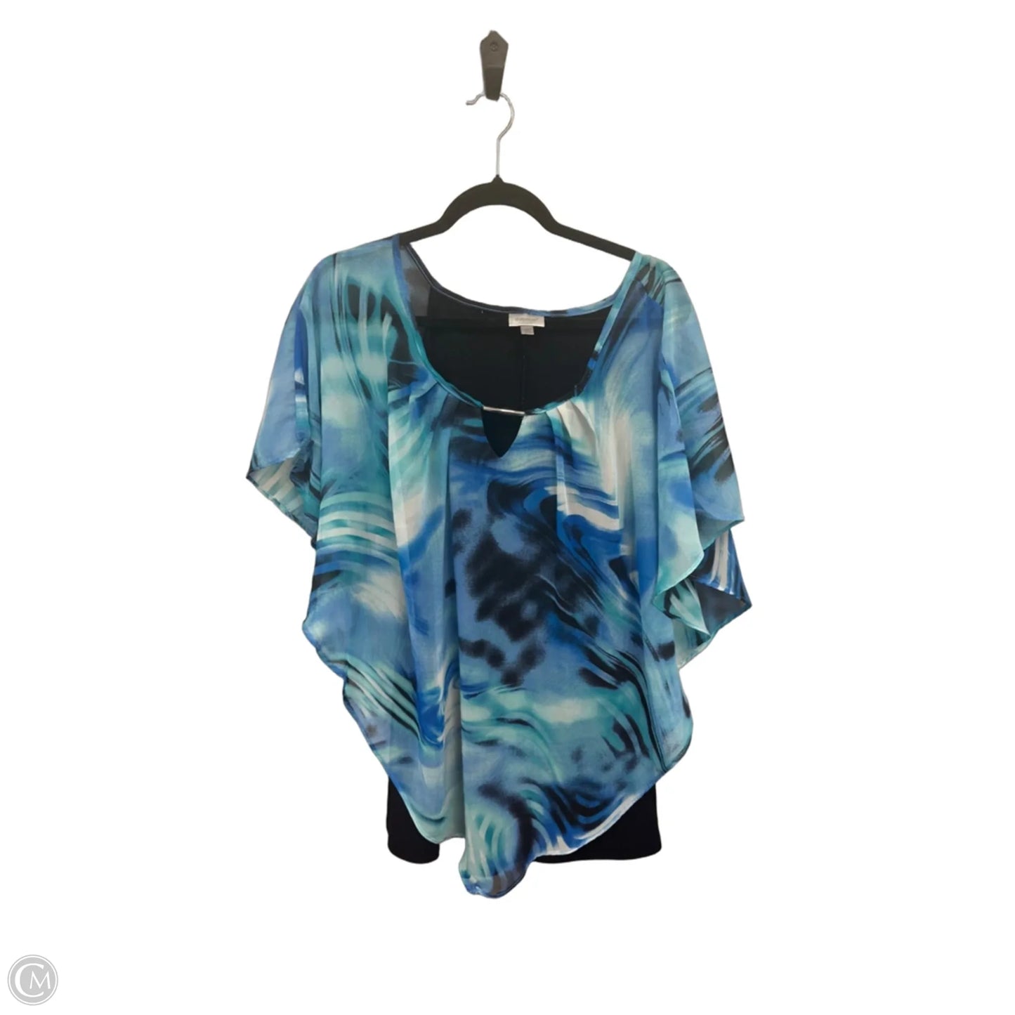 Top Short Sleeve By Avenue In Blue, Size: Xl