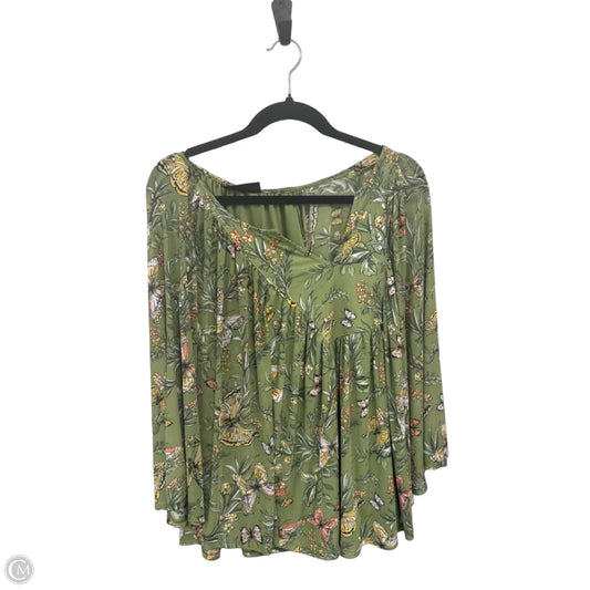 Top Long Sleeve By Lane Bryant In Green, Size: Xl