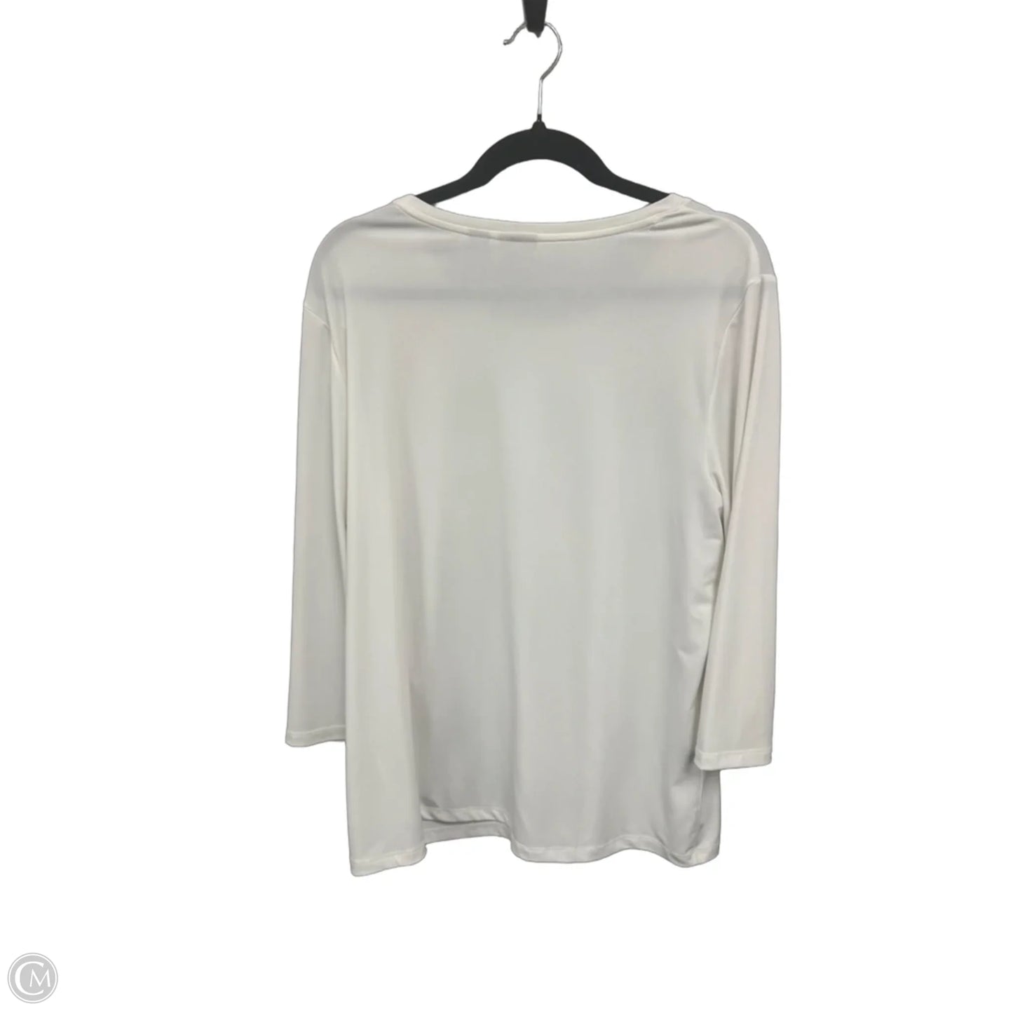 Top Long Sleeve By Chicos In White, Size: Xl