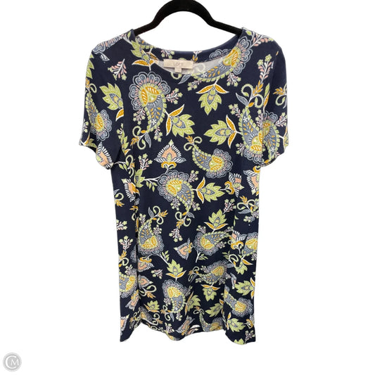 Dress Casual Short By Loft In Blue & Green, Size: M