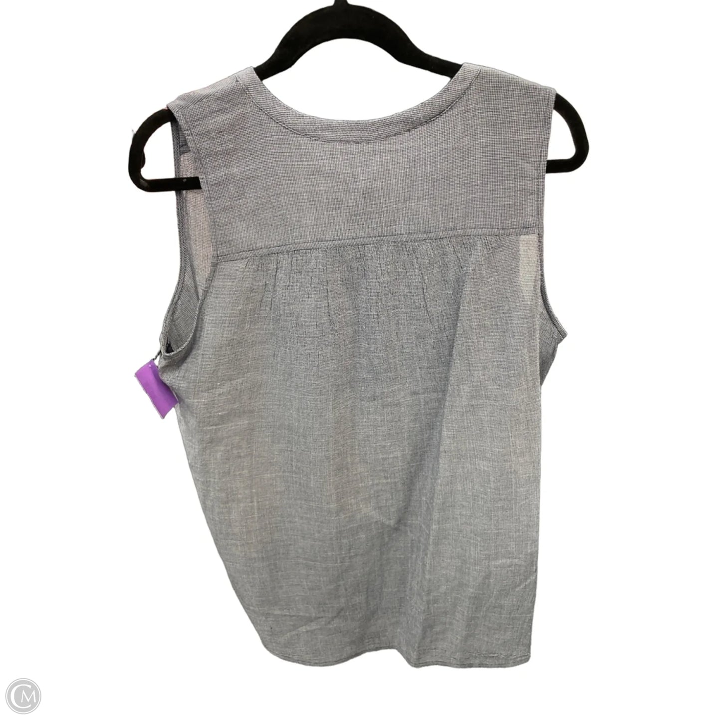 Top Sleeveless By Loft In Plaid Pattern, Size: M