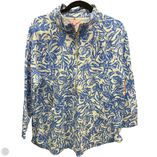 Jacket Designer By Lilly Pulitzer In Blue & White, Size: Xl