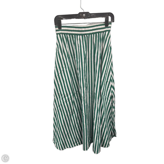 Skirt Maxi By Madewell In Green & White, Size: Xs