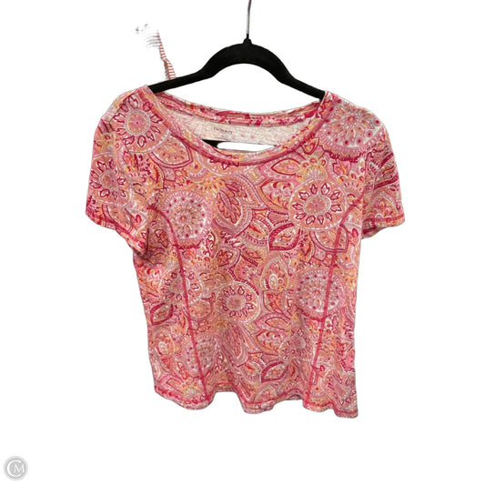 Top Short Sleeve By Talbots In Pink, Size: L
