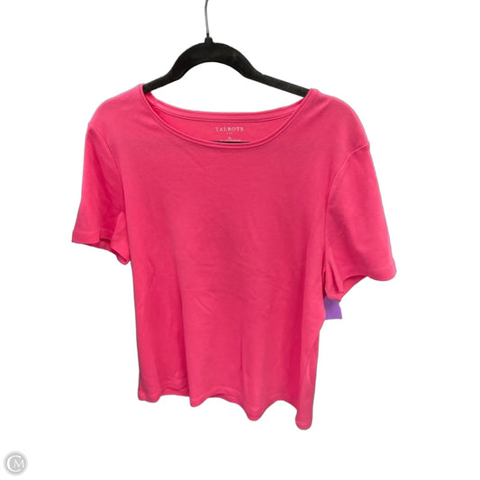 Top Short Sleeve By Talbots In Pink, Size: Xl