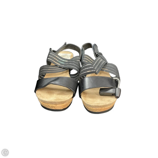 Sandals Heels Wedge By Bare Traps In Black, Size: 7.5