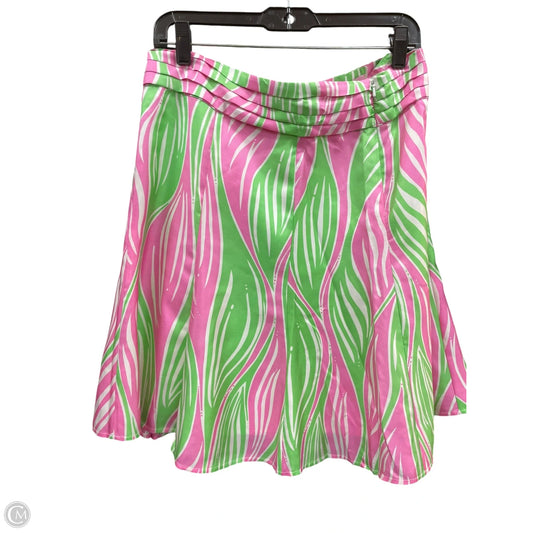 Skirt Designer By Lilly Pulitzer In Green & Pink, Size: 6