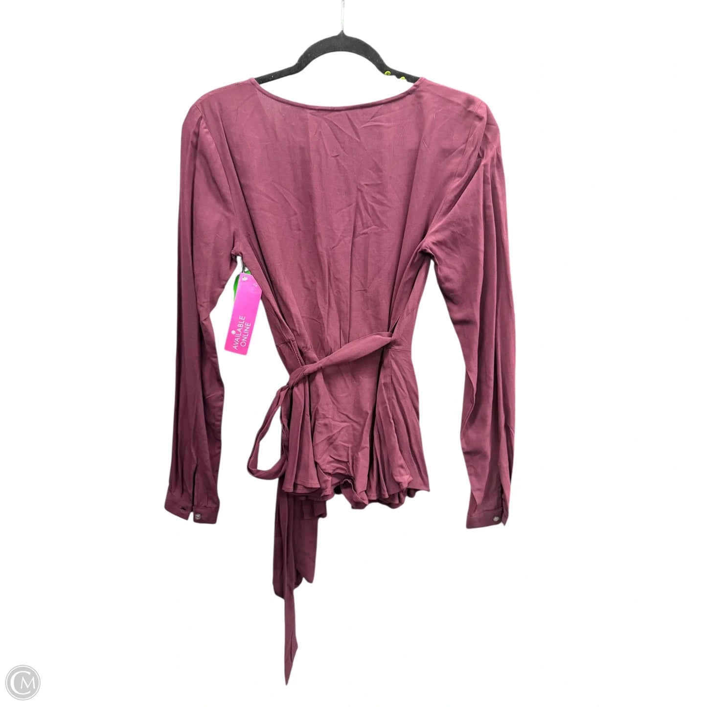 Top Long Sleeve By Loft In Maroon, Size: Xs