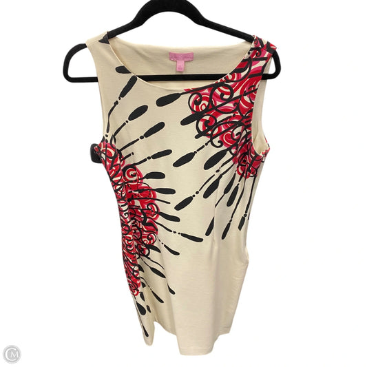 Dress Designer By Lilly Pulitzer In Cream & Red, Size: L