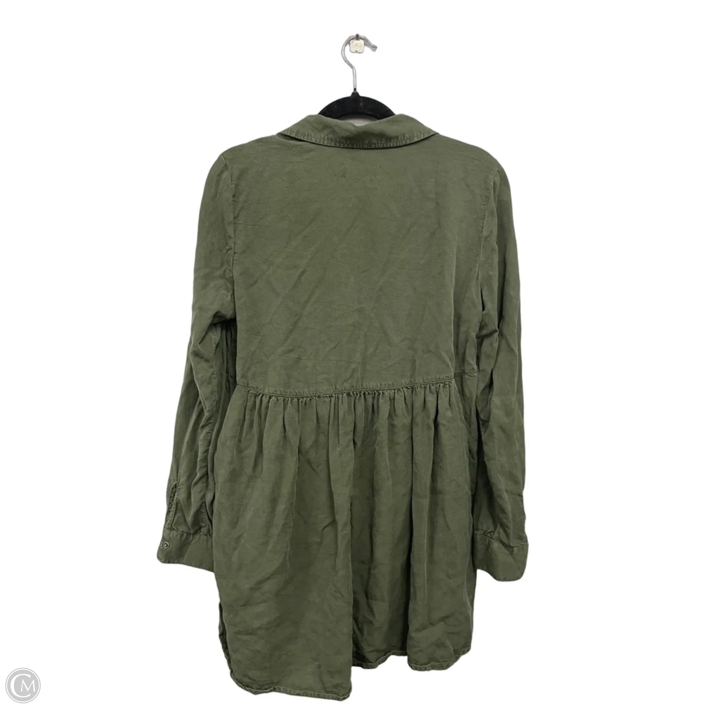 Tunic Long Sleeve By Zara Women In Green, Size: S