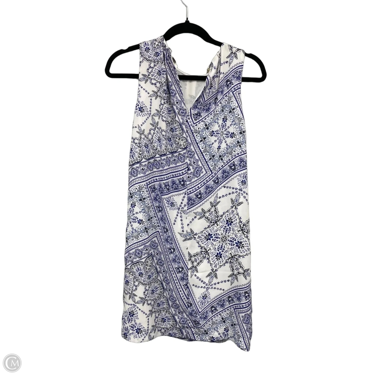 Dress Casual Short By H&m In Blue & White, Size: 0