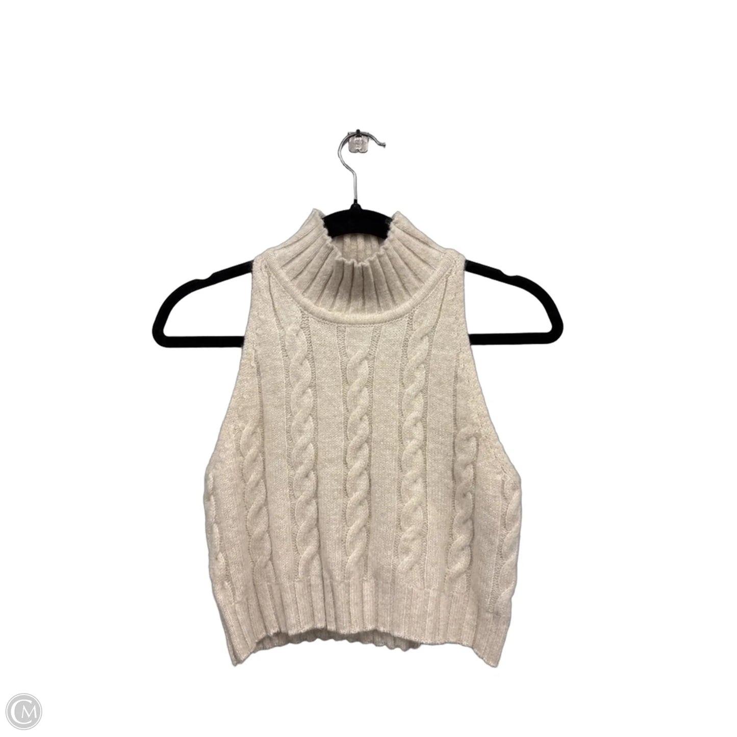 Sweater Short Sleeve By Shein In Cream, Size: S