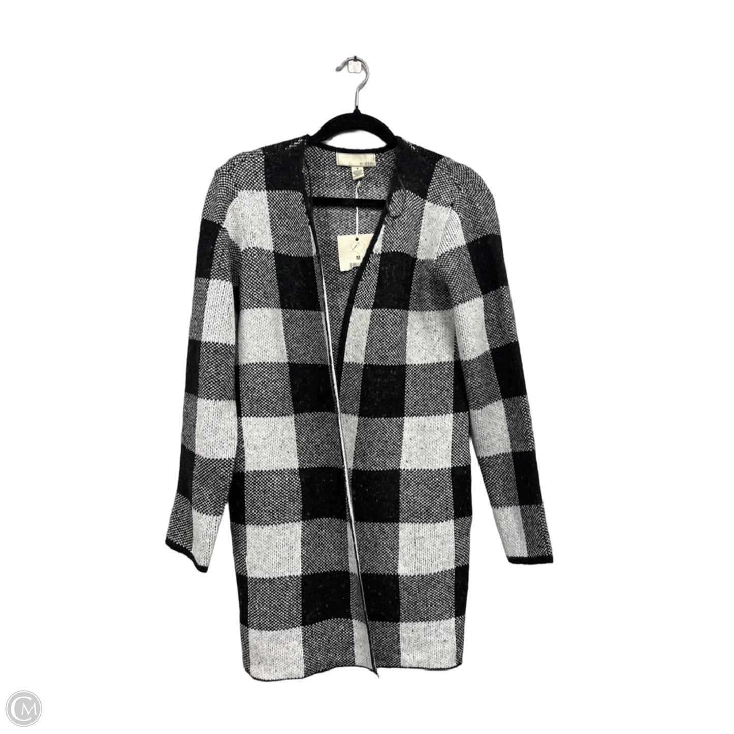 Sweater Cardigan By By Design In Black & White, Size: M