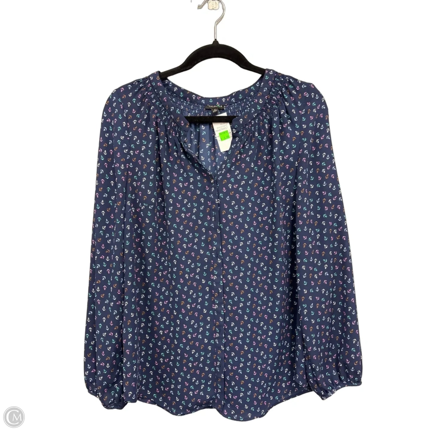 Top Long Sleeve By Talbots In Blue & Purple, Size: M