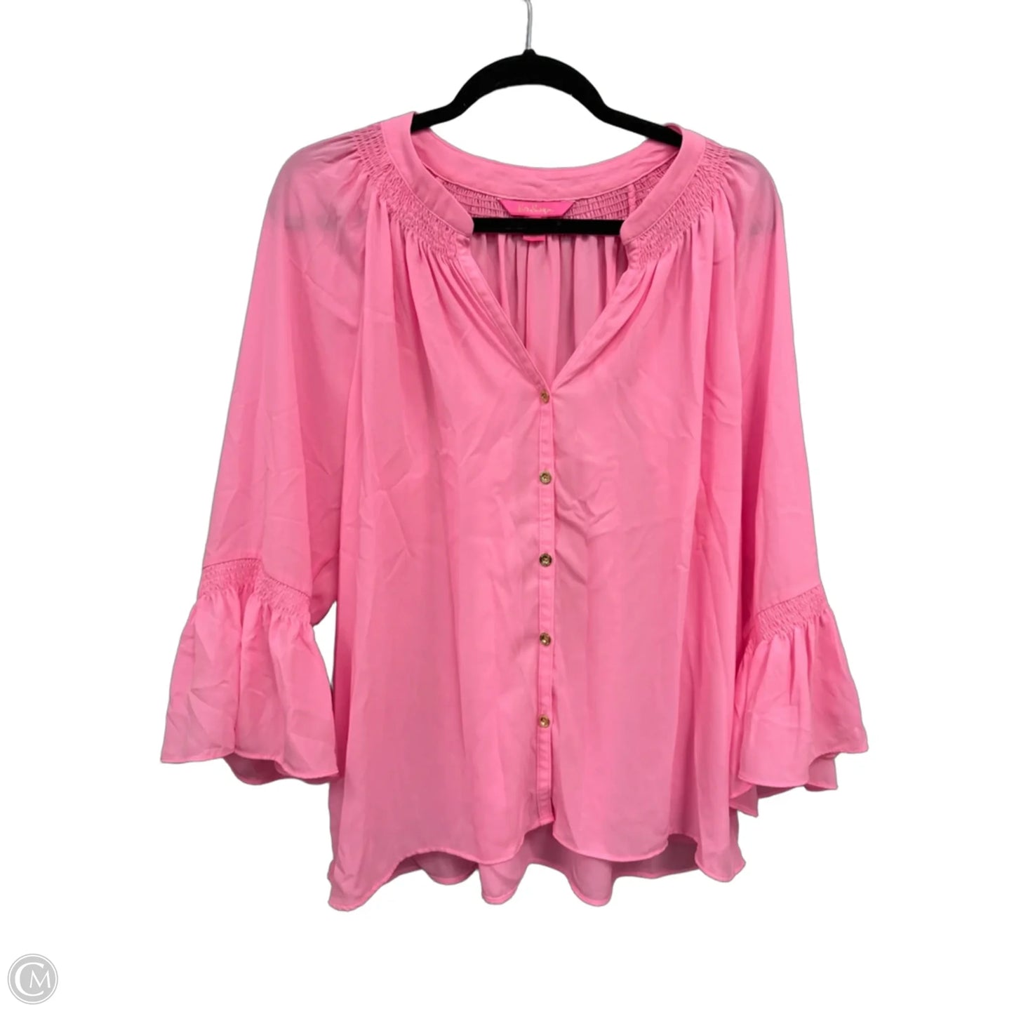 Top Long Sleeve Designer By Lilly Pulitzer In Pink, Size: Xl