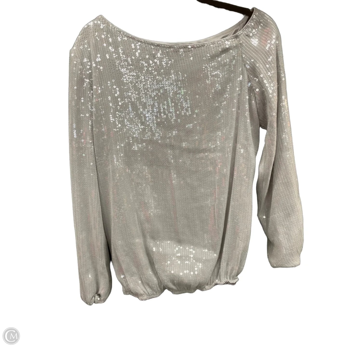 Top Long Sleeve By Apart In Grey, Size: 8