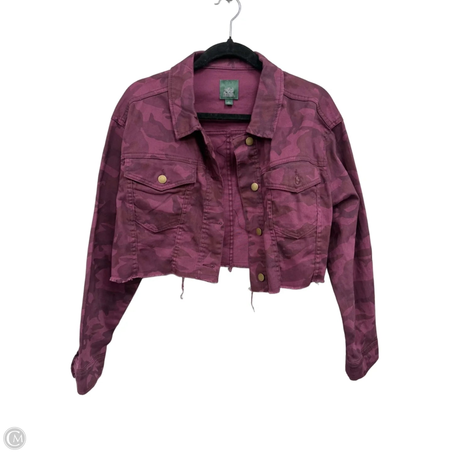 Jacket Denim By Wild Fable In Camouflage Print, Size: M