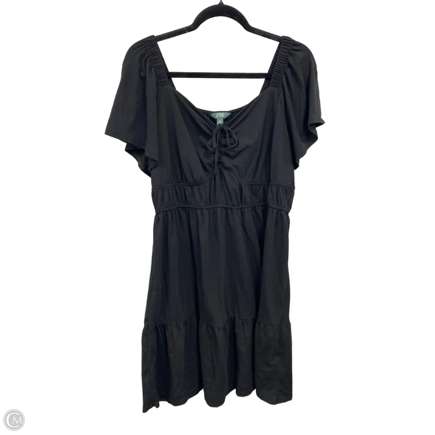 Dress Casual Short By Terra & Sky In Black, Size: 0x