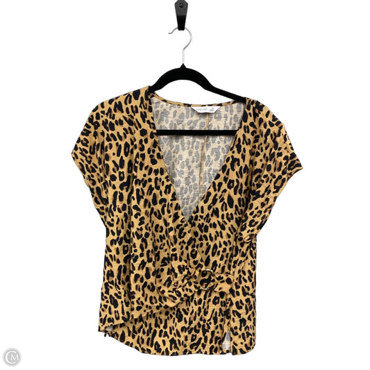 Top Short Sleeve By Nine West In Black & Brown, Size: Xl