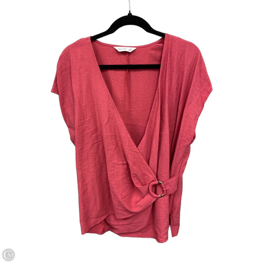 Top Short Sleeve By Nine West In Pink, Size: 0x