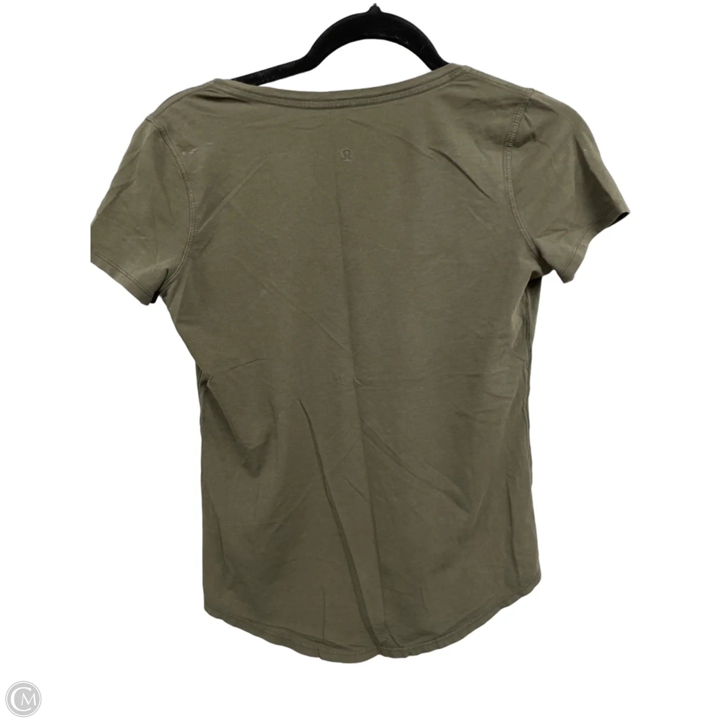 Athletic Top Short Sleeve By Lululemon In Green, Size: S
