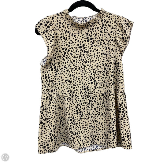 Top Sleeveless By Angashion In Black & Cream, Size: S