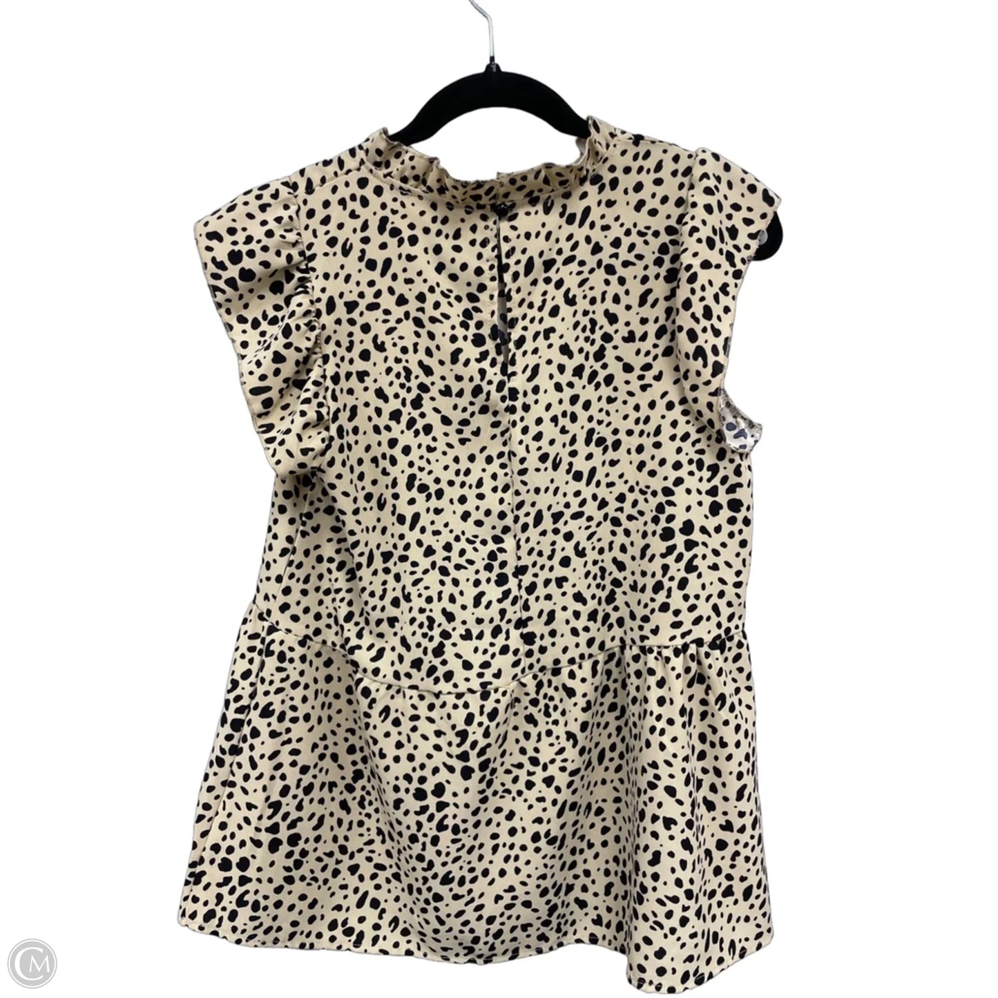 Top Sleeveless By Angashion In Black & Cream, Size: S