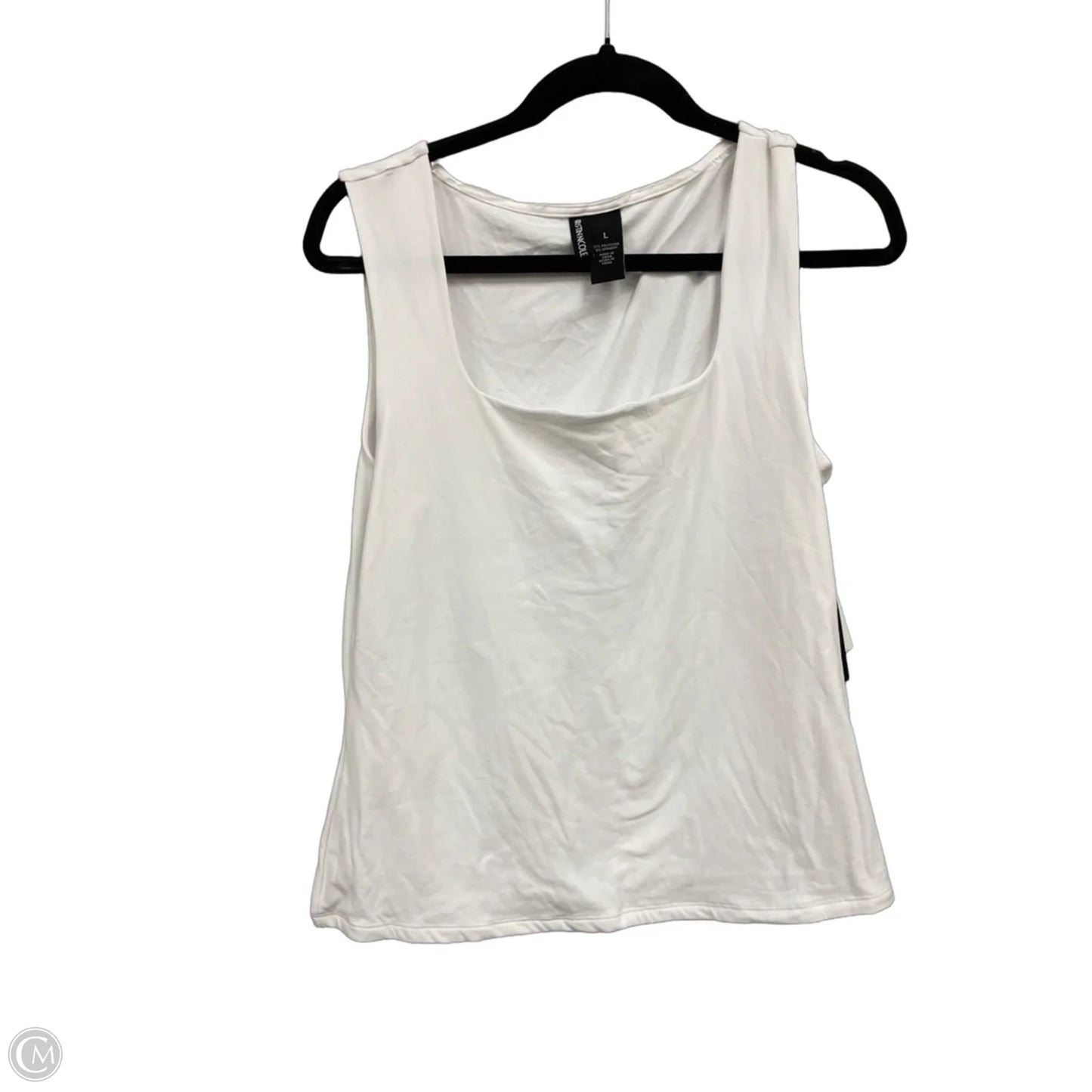 Top Sleeveless By Clothes Mentor In White, Size: L