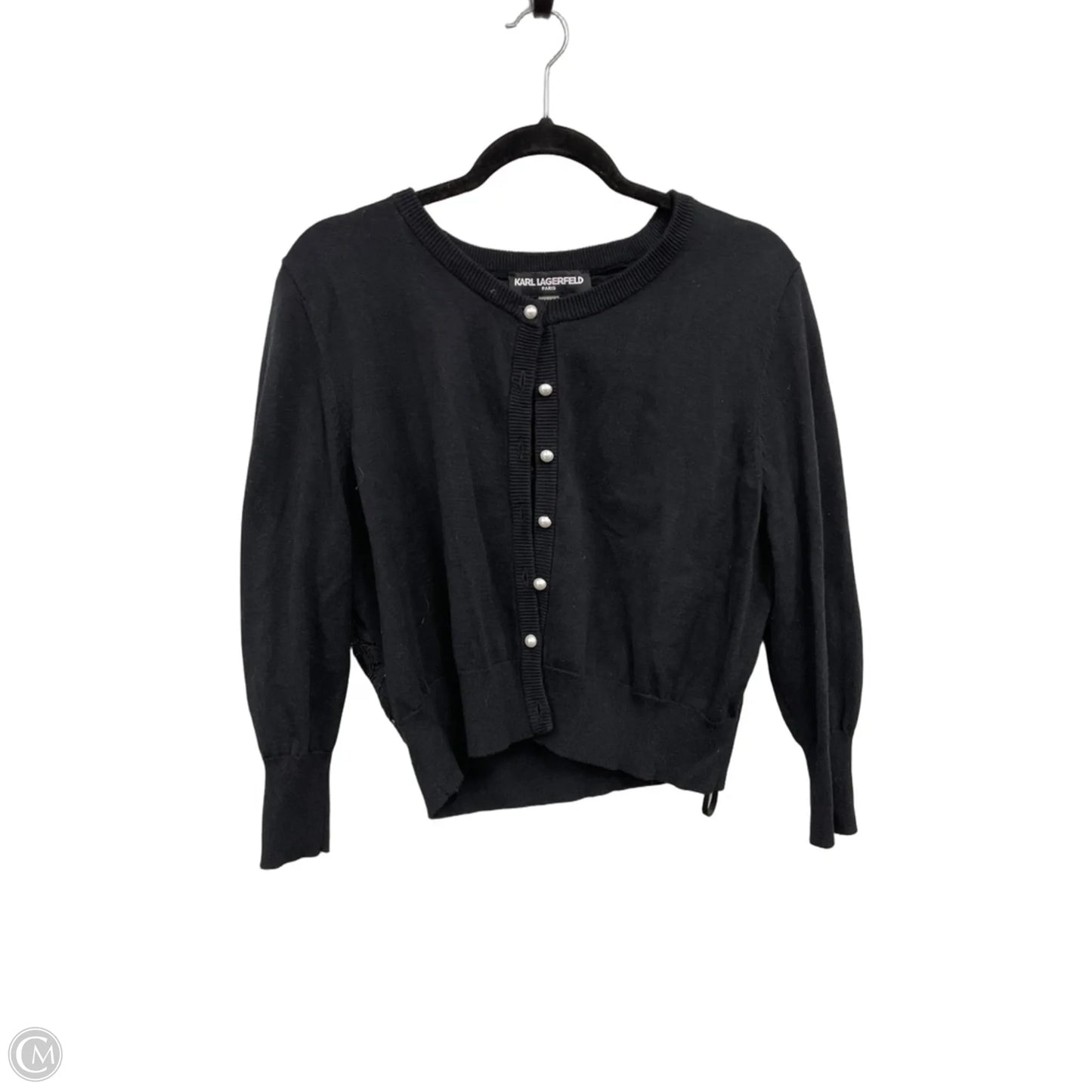 Sweater Designer By Karl Lagerfeld In Black & White, Size: Xl