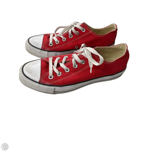 Shoes Sneakers By Converse In Red & White, Size: 9
