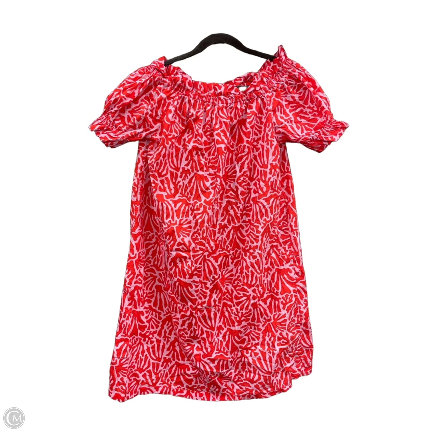 Dress Casual Midi By H&m In Pink & Red, Size: S